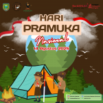 Cokelat Cokelat Muda Ilustrasi Lucu Hari Pramuka Nasional Kiriman Instagram