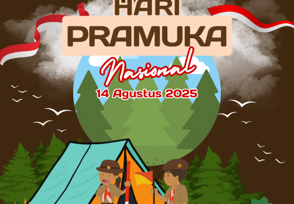 Cokelat Cokelat Muda Ilustrasi Lucu Hari Pramuka Nasional Kiriman Instagram