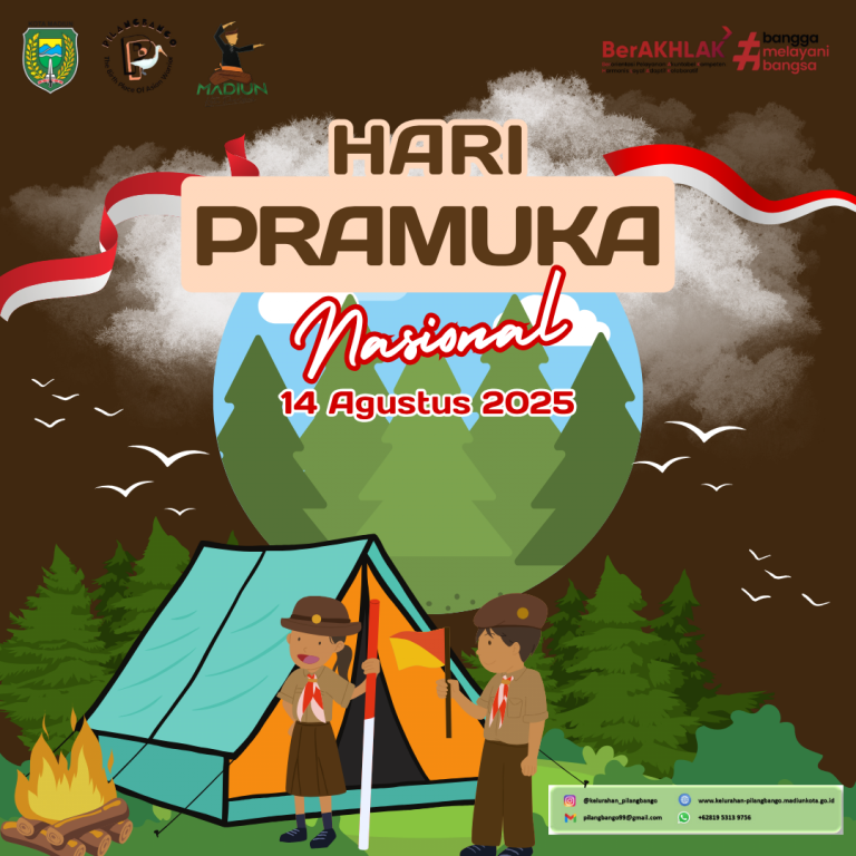 Cokelat Cokelat Muda Ilustrasi Lucu Hari Pramuka Nasional Kiriman Instagram